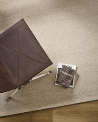 Baya Fairmont Floor Rug - Limestone styled in a room