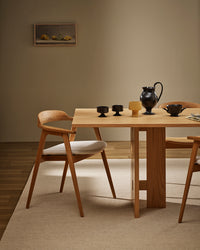 Baya Fairmont Floor Rug - Limestone styled in a room