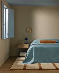 Baya Mesa Floor Rug - Camel styled in a room