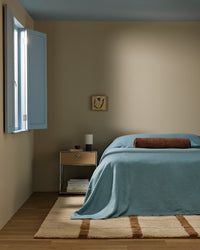 Baya Mesa Floor Rug - Camel styled in a room