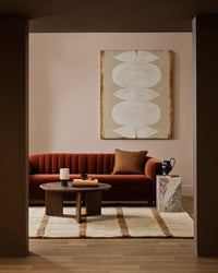 Baya Mesa Floor Rug - Camel styled in a room
