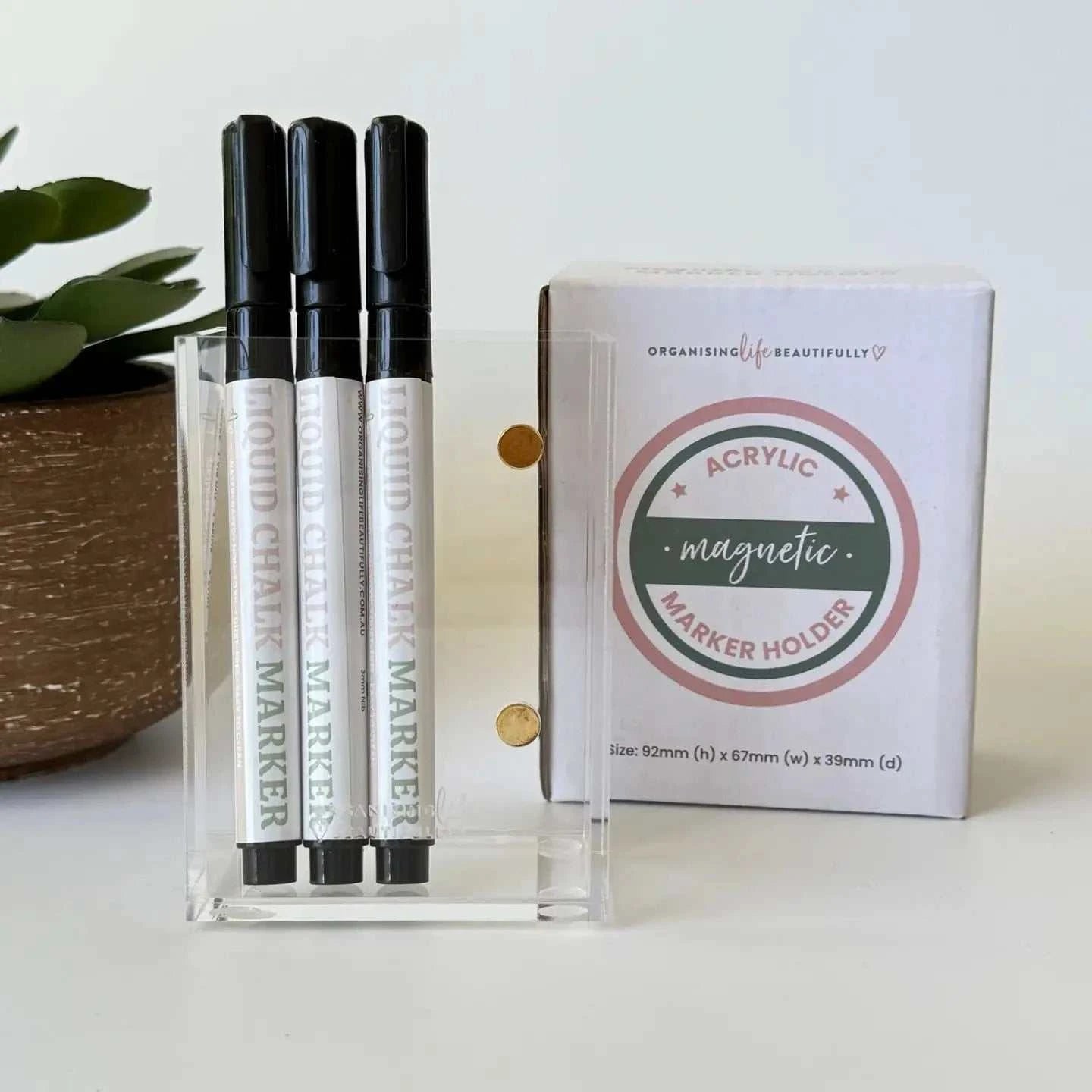 Organising Life Beautifully storage Organising Life Beautifully - Acrylic Magnetic Marker Holder