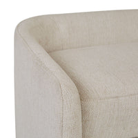 GlobeWest Addison Bench Seat - Natural White Tweed