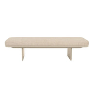 GlobeWest Hugo Bridge Bench Seat - White Bark - Matt Oatmeal