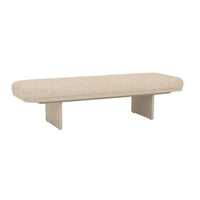 GlobeWest Hugo Bridge Bench Seat - White Bark - Matt Oatmeal