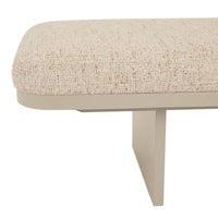 GlobeWest Hugo Bridge Bench Seat - White Bark - Matt Oatmeal