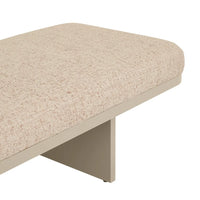 GlobeWest Hugo Bridge Bench Seat - White Bark - Matt Oatmeal