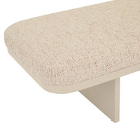 GlobeWest Hugo Bridge Bench Seat - White Bark - Matt Oatmeal