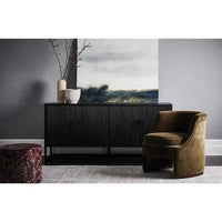 Globe West Cabinets Globe West Benjamin Ripple Buffet, Natural Ash