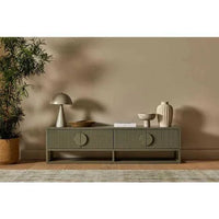 Globe West Entertainment Units Globe West Benjamin Ripple Entertainment Unit, Natural Ash