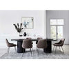 Benjamin Ripple Oval Dining Table in matt black with rippled pillar bases and oval ash veneer top in contemporary dining room setting