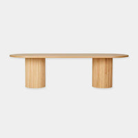 Globe West Dining Tables Globe West Benjamin Ripple Oval Dining Table, Natural Ash