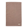 Between The Lines Tea Towel in choc malt with vertical stripes, 100% cotton, 75x50cm, absorbent and stylish kitchen essential