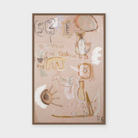 Fullness of Joy paper print framed behind glass in Mocha Stained Timber