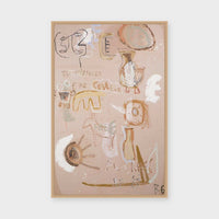 Fullness of Joy paper print framed behind glass in Natural Timber