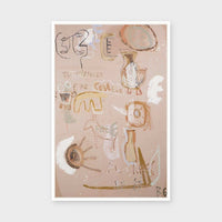 Fullness of Joy paper print framed behind glass in White Stained Timber