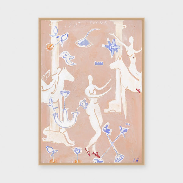 All Heart fine art print framed in natural timber behind glass