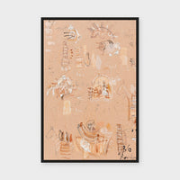 Delight Full Heart fine art print framed in black stained timber behind glass
