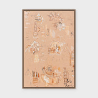 Delight Full Heart fine art print framed in dark stained timber behind glass