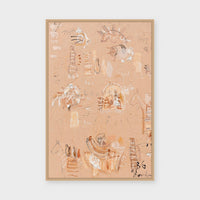 Delight Full Heart fine art print framed in natural timber behind glass