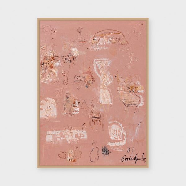 Dusty Horizon fine art print framed in natural timber behind glass