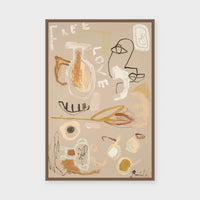 There Is Freedom In Love fine art print framed in dark stained timber behind glass