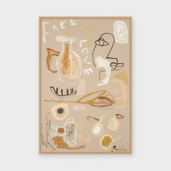 There Is Freedom In Love fine art print framed in natural timber behind glass