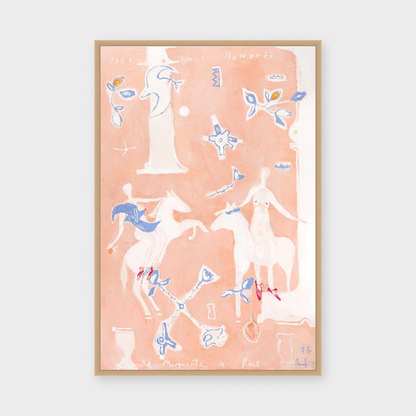 Honoured Presence fine art print framed in natural timber behind glass