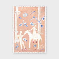 Radiant fine art print framed in white stained timber behind glass