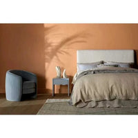 Globe West Occasional Chairs Globe West Kennedy Tenner Occasional Chair, Misty Blue Velvet