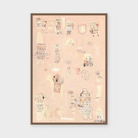 I Choose You paper print framed behind glass in Mocha Stained Timber