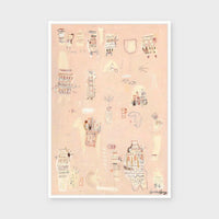 I Choose You paper print framed behind glass in White Stained Timber