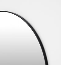 Middle of Nowhere Bjorn Wide Arch Mirror, Black, 110 x 80cm - corner detail