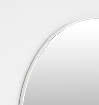 Middle of Nowhere Bjorn Wide Arch Mirror, Bright White, 110 x 80cm - corner detail