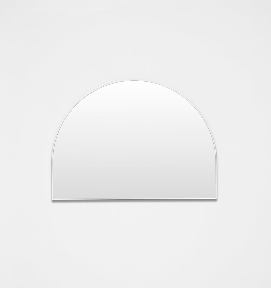 Middle of Nowhere Bjorn Wide Arch Mirror, Bright White, 110 x 80cm | Norsu Interiors