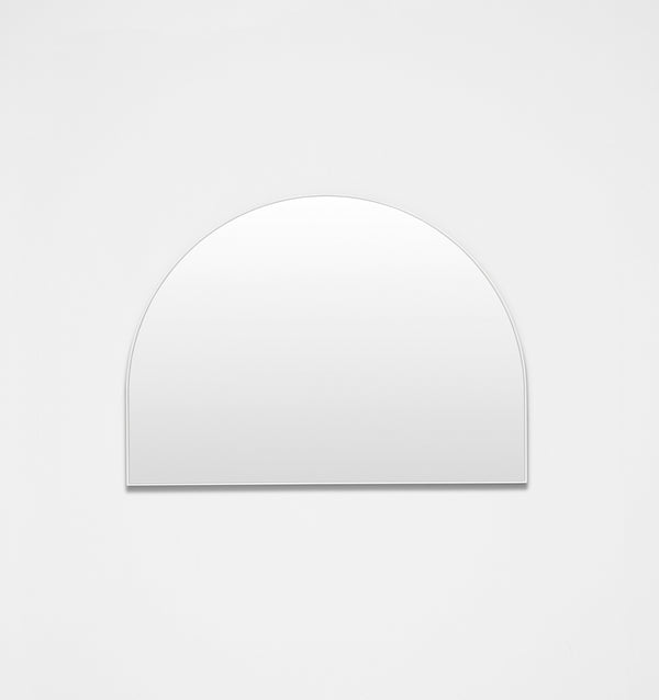 Middle of Nowhere Bjorn Wide Arch Mirror, Bright White, 110 x 80cm | Norsu Interiors
