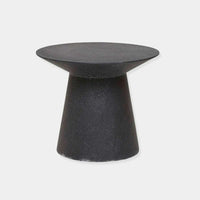 Globe West Side Tables Globe West Livorno Round Side Table (Indoor/Outdoor), Black Speckle