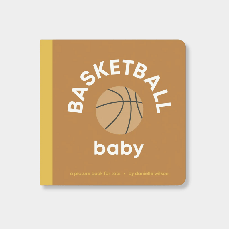 Basketball Baby board book for toddlers with basketball illustration and durable pages