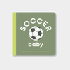 Soccer Baby board book for toddlers with a soccer ball illustration on the cover