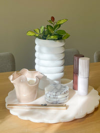 norsu Studio Flow blush ceramic sculptural scented candle with Alhambra fragrance