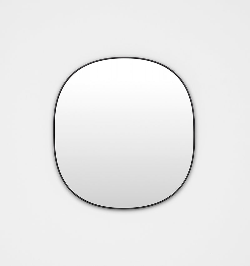 Middle of Nowhere Bob Mirror, Black, 65 x 70cm | Norsu Interiors