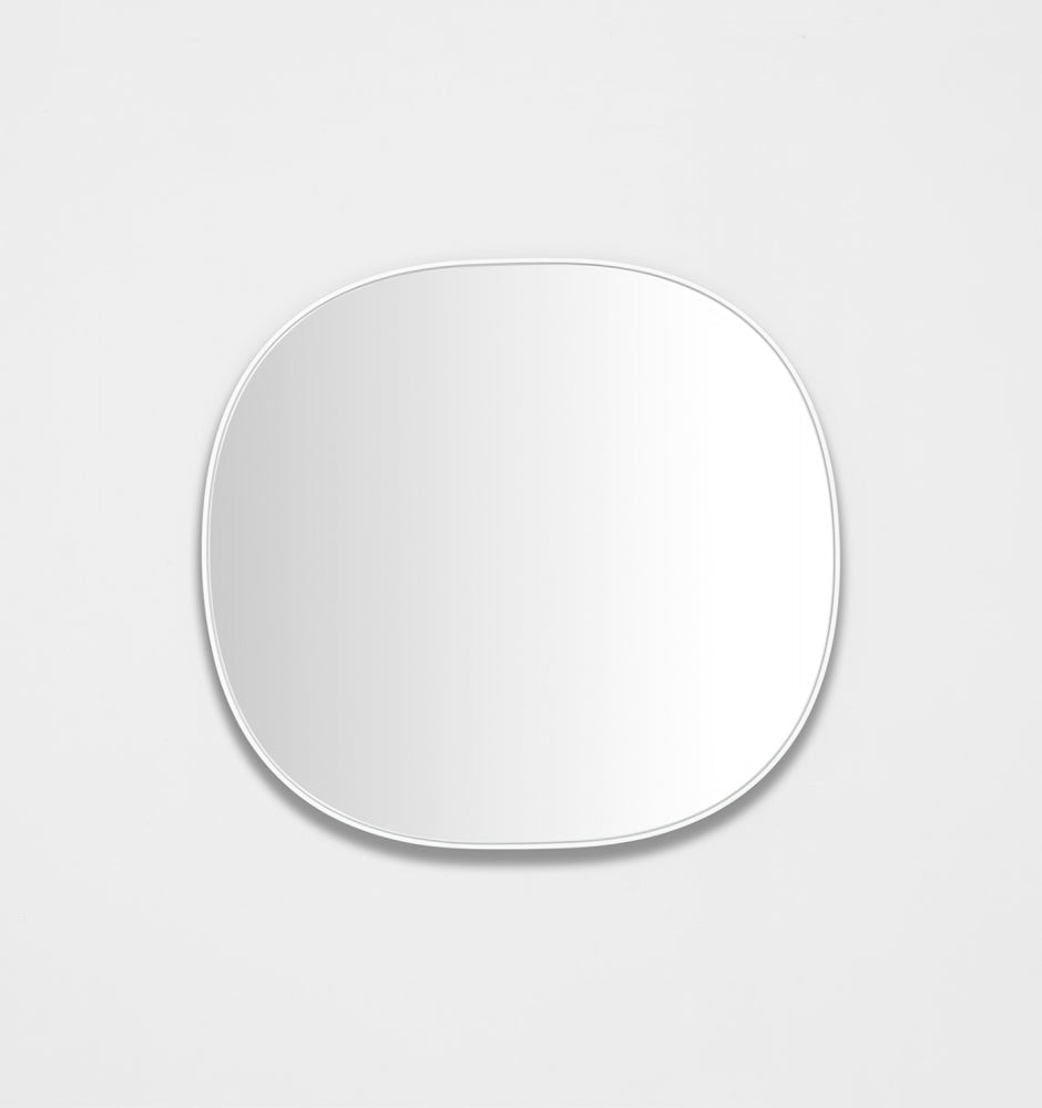 Middle of Nowhere Bob Mirror, Bright White, 65 x 70cm - alternate view