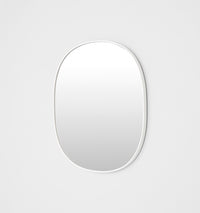 Middle of Nowhere Bob Mirror, Bright White, 65 x 70cm - frame profile