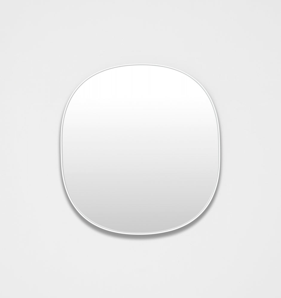 Middle of Nowhere Bob Mirror, Bright White, 65 x 70cm | Norsu Interiors