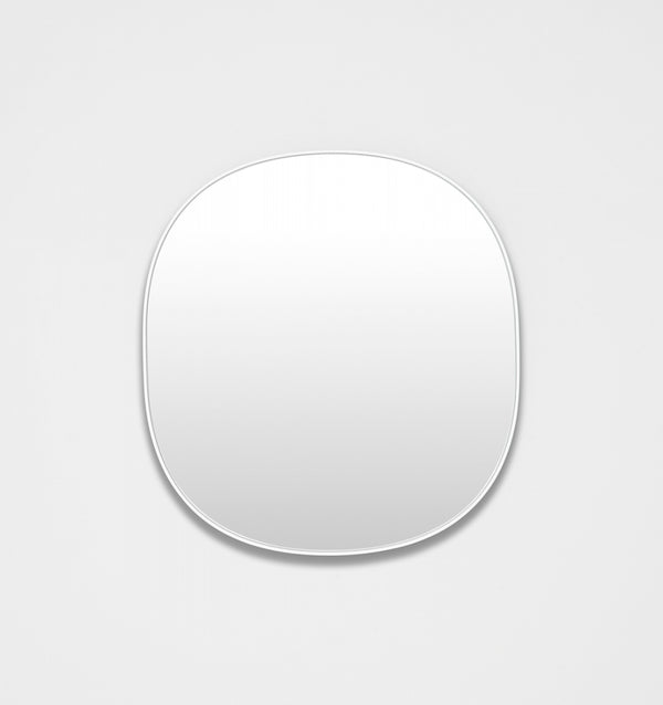 Middle of Nowhere Bob Mirror, Bright White, 65 x 70cm | Norsu Interiors