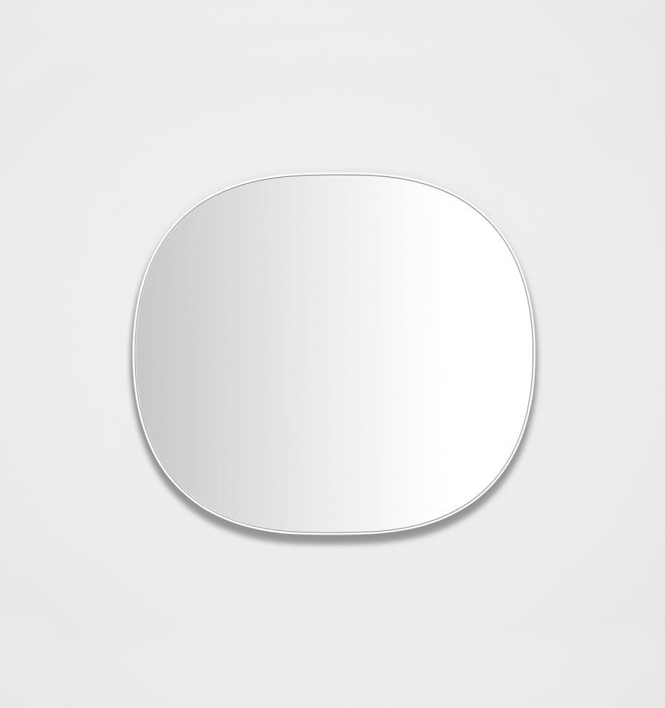 Middle of Nowhere Bob Mirror, Bright White, 90 x 100cm - alternate view
