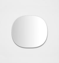Middle of Nowhere Bob Mirror, Bright White, 90 x 100cm - alternate view
