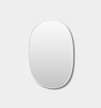 Middle of Nowhere Bob Mirror, Bright White, 90 x 100cm - frame profile