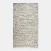 GlobeWest Tepih Bobble Rug in fog color, handwoven wool blend with subtle bobble texture, indoor use.