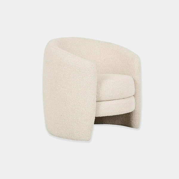 GlobeWest Kennedy Tenner Occasional Chair, Beige Boucle | Norsu Interiors